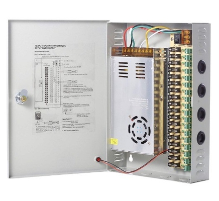Proteggi l'alimentazione CCTV con la scatola di commutazione 12V DC 30A 18CH e la protezione contro l'eccesso di tempo