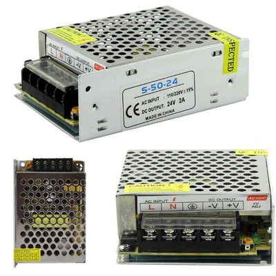Fornitore di alimentazione alternativo di 220V AC 12V 50W 24V 2A DC con frequenza 50/60Hz