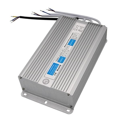 24V DC Silver Waterproof LED Driver Transformer IP67 approvato CE Fornitore di alimentazione 250W