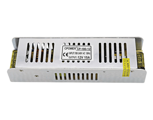 Fornitore di alimentazione di luce a striscia LED Dimensioni sottili 180w AC 110-220V a DC 12V/24V Driver Adapter