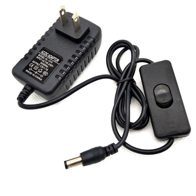 Efficienza 85% Min C-Power AC DC 12V 5V 1A 1.5A 2A Adaptore di alimentazione con interruttore di accensione/spena