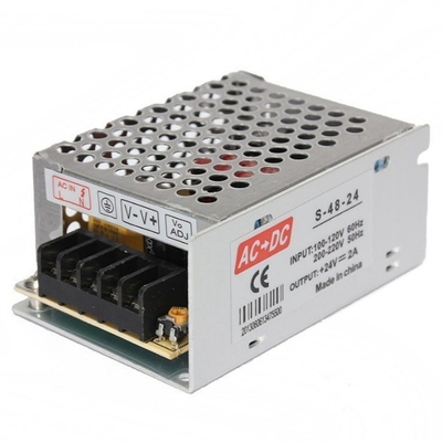 110V/220V Input 24V 2A 50W S-50-24 Fornitore di alimentazione di commutazione per LED CCTV Single Output