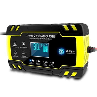 schermo LCD touch 12V 8A 24V 4A caricabatterie per auto moto batteria al piombo acido