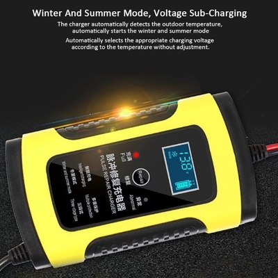 schermo LCD touch 12V 8A 24V 4A caricabatterie per auto moto batteria al piombo acido