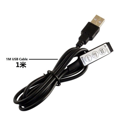 Striscia LED nera da 1m femminile con alimentazione 5v e controller USB a 3 chiavi