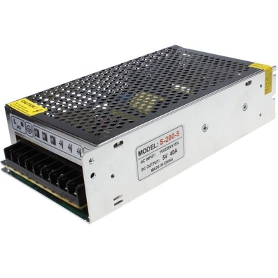 110V/220V AC Voltaggio di ingresso C-Power 200W 5VDC 5V 40A Fornitura di alimentazione con efficienza dell'82%