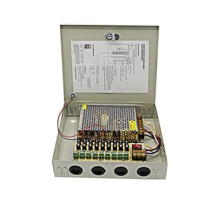 Box di distribuzione dell'alimentazione CCTV 12V DC 9 canali Alta uscita 10 Amps per la telecamera CCTV