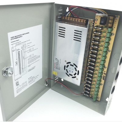 Semplice uscita 20A 12V 1110V 220V AC DC 18 canali Cassa di alimentazione in alluminio