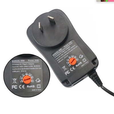 12V 2A 24W angolo destro Adaptore di presa di corrente DC per C-Power AC100-240 uscita DC3-12V